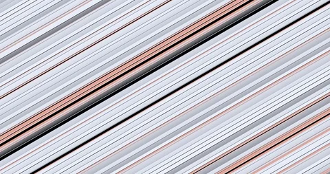 CGI diagonal white strips on coral pink bg. Wave-like motion. 8K seamless loop Video stock 120600352
