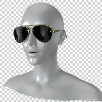 CGI Dummy with sunglass Stock Illustration