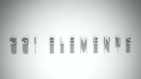 Cgi elements 3D title animation white text on a white background Stock Footage 299824505