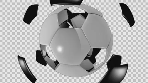 CGI football ball disarming in explosion Video stock 66567409