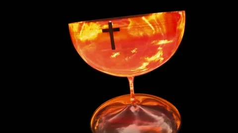 CGI Glowing Holy Grail with Cross Stock-Footage 65206117