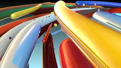 CGI graphics with colored lines Stock Illustration