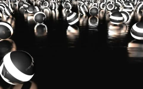 CGI graphics with glowing spheres Stock Illustration