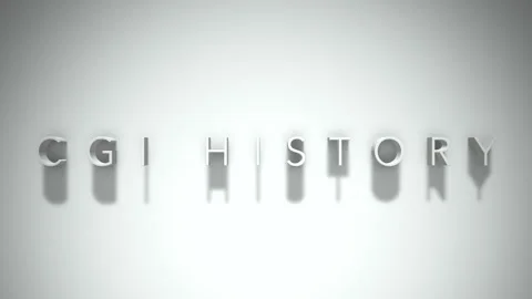 Cgi history 3D title animation with shadows on a white background Stock Footage 297216585