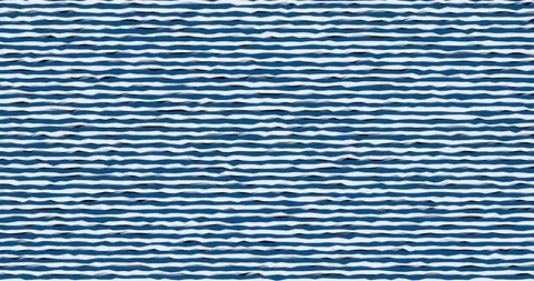 CGI horizontal distorted white strips on blue bg. Wave-like motion. 8K loop 스톡 동영상 120612790