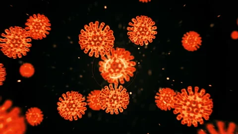 CGI imagery of the COVID-19 coronavirus also known as 2019-nCov and first Stock Footage 160122534