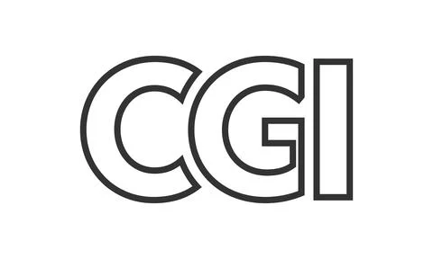 CGI logo design template with strong and modern bold text. Initial based ve.. Stock Illustration