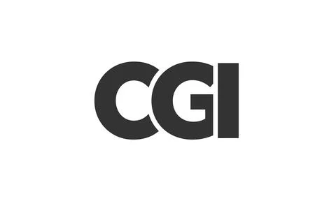 CGI logo design template with strong and modern bold text. Initial based ve.. Stock Illustration