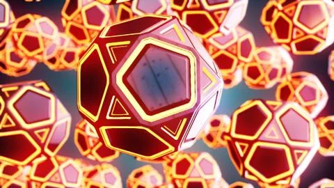 CGI motion graphics and blue background Stock Illustration