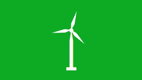 CGI MS ecological windmills on green screen, Wind Power plant. 4k Video stock 311411708