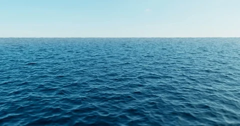 CGI of an ocean waves at midday. Seamless loop. Stock Footage