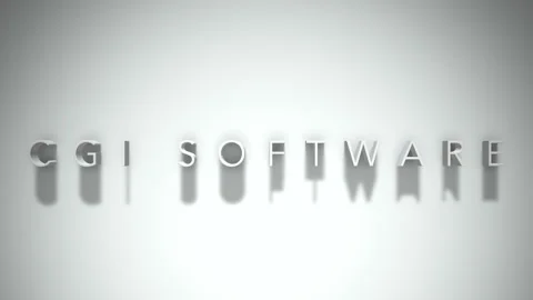 Cgi software 3D title animation white text on a white background Stock Footage 299748349
