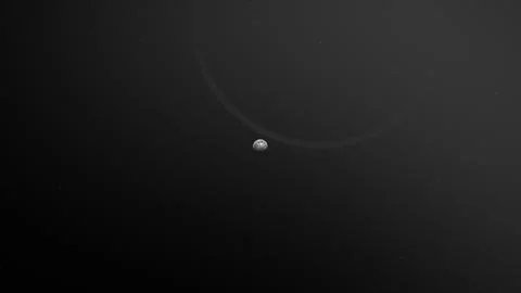 CGI spectacular illustration of a lunar eclipse, with a bright beam of light rad 스톡 일러스트