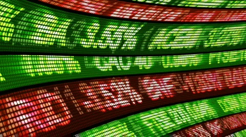 CGI Stock Market ticker Stock Footage 160031