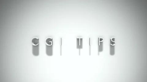 Cgi tips 3D title animation with shadows on a white background Stock Footage 297388534