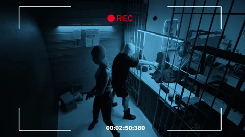 CGI of Two Young Delinquents Robbing Pawnshop Video stock 252743802