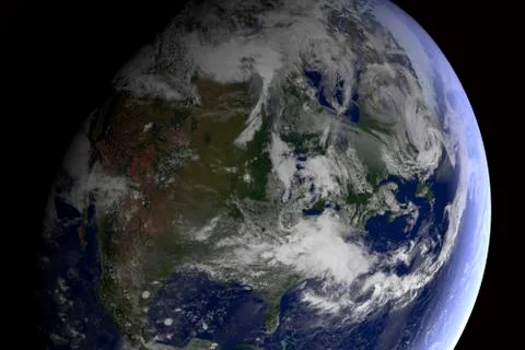 CGI Visualisation: Planet Earth. Stock Illustration