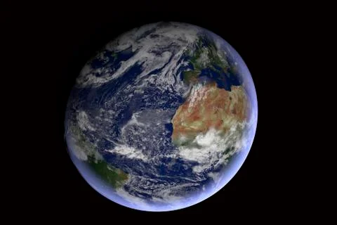 CGI Visualisation: Planet Earth. Stock Illustration