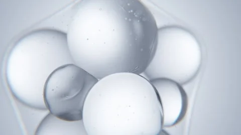 Cgi water Bubble Spheres moving around Stock Footage 253627914
