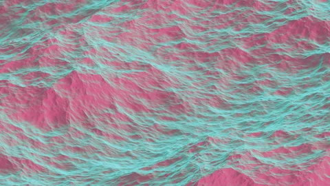 Cgi Water Loop in green and purple Stock Footage 253565917