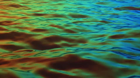 CGI waves surface retro liquid motion background loop colorful reflections Stock Footage 64515056