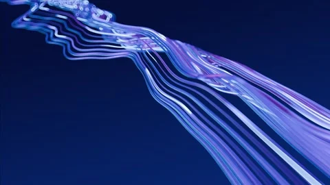 CGI waves in various shapes with light traveling across them Stock Footage 285568209