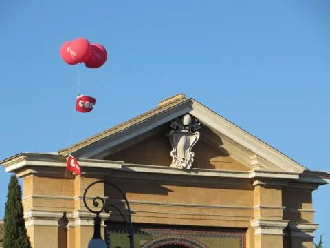 Cgil flag in rome Stock Photos