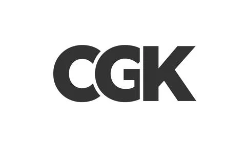 CGK logo design template with strong and modern bold text. Initial based ve.. イラスト素材