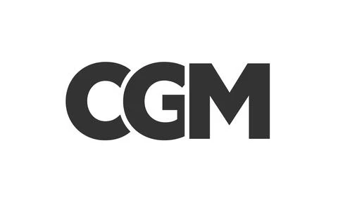 CGM logo design template with strong and modern bold text. Initial based ve.. Stock Illustration