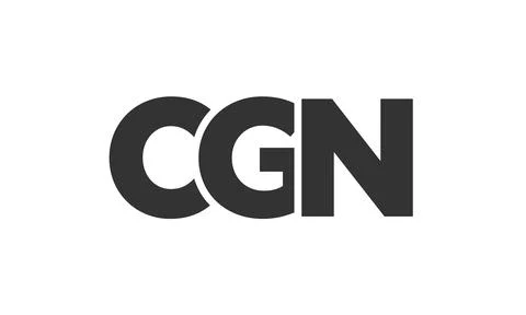CGN logo design template with strong and modern bold text. Initial based ve.. Stock Illustration