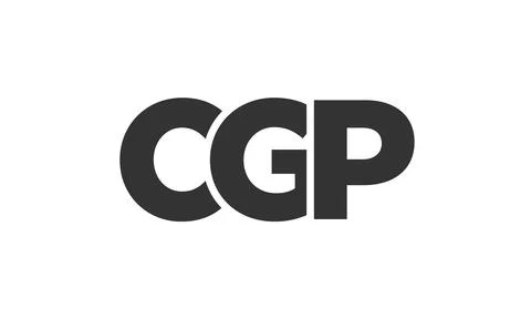 CGP logo design template with strong and modern bold text. Initial based ve.. Illustrazione stock