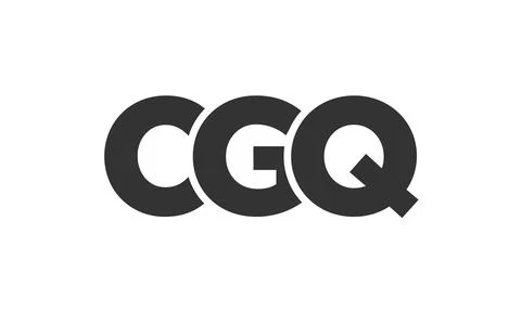 CGQ logo design template with strong and modern bold text. Initial based ve.. Stock Illustration