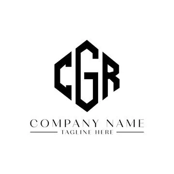 CGR letter logo design with polygon shape. CGR polygon and cube shape logo .. Stock Illustration