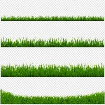 CGreenGrassFrameSetAndIsolatedTransparentBackground_8_200612 Stock Illustration