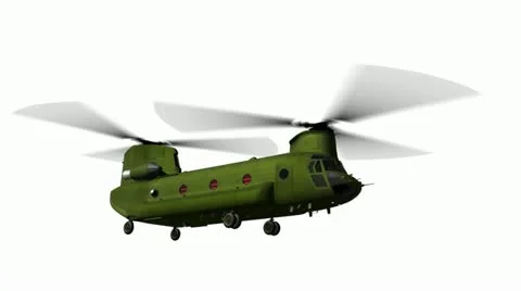 CH-47 Helicopter flying (matte) Video stock 11192831