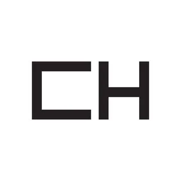 Ch initial letter vector logo Stock Illustration