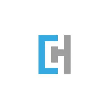 CH logo . letter CH logo design . abstract letter CH initials design . clean  Stock Illustration