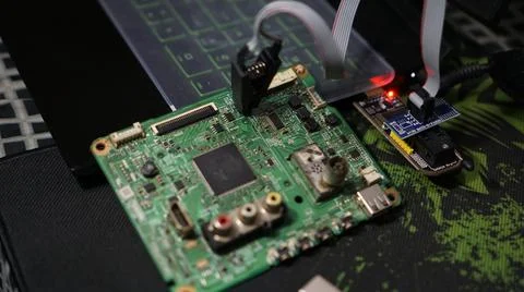 CH341A Chip programming tool with pinch programmer Foto stock