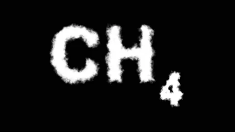 CH4 or Methane or Natural Gas Molecule Symbol Smoke Cloud Text Effects Stock Footage 221279786