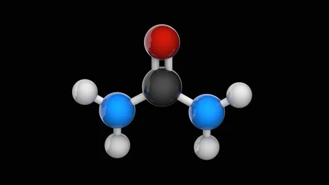 CH4N2O carbamide. 3D render. RGB + Alpha (Transparent) channel. Stock Footage 148526736