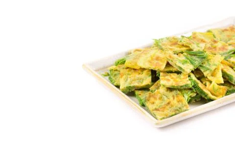 Cha-om omelette Stock Photos