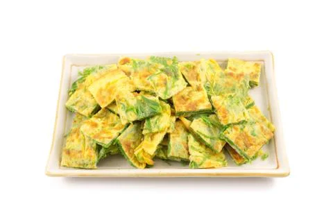 Cha-om omelette Stock Photos