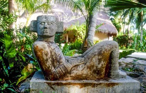 Chac Mool replica Stock Photos