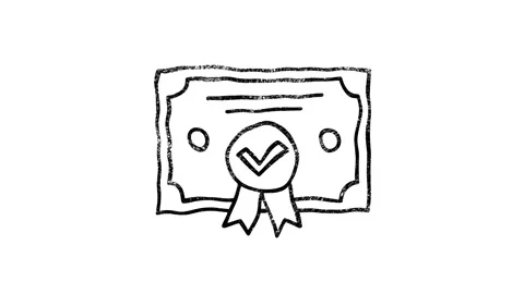 Chack mark icon in hand draw style. Motion graphics 스톡 동영상 151566234