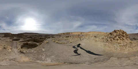 Chaco Canyon Ancient ruins 360VR Stock Footage 172458846