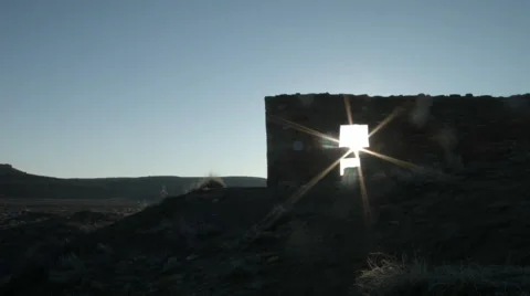 Chaco Canyon Equinox alignment time laps Stock Video Pond5