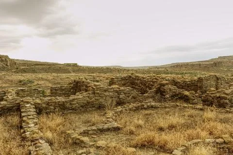 Chaco Canyon space for copy Stock Photos