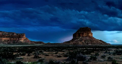 Chaco canyon sunset 4k Stock Footage 58463501