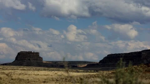 Chaco Canyon time lapse 2 at 29.9fps Stock-Footage 43787273