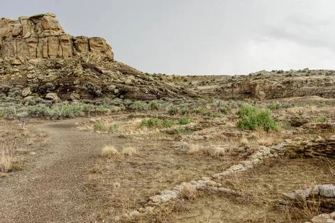 Chaco Canyon Trails Stock Photos